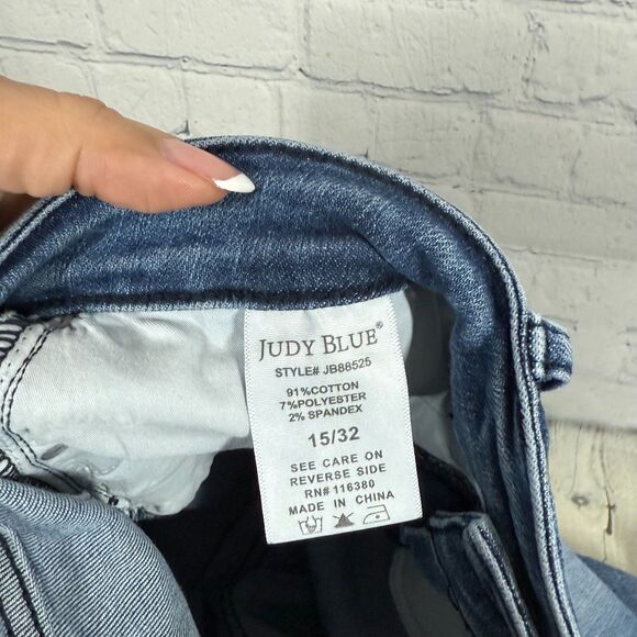 Judy Blue Skinny Fit High Rise Jeans Size 32 Blue Medium Wash Denim Stretch - Picture 4 of 15